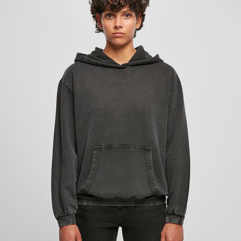 Women's acid washed oversized hoodie Thumbnail