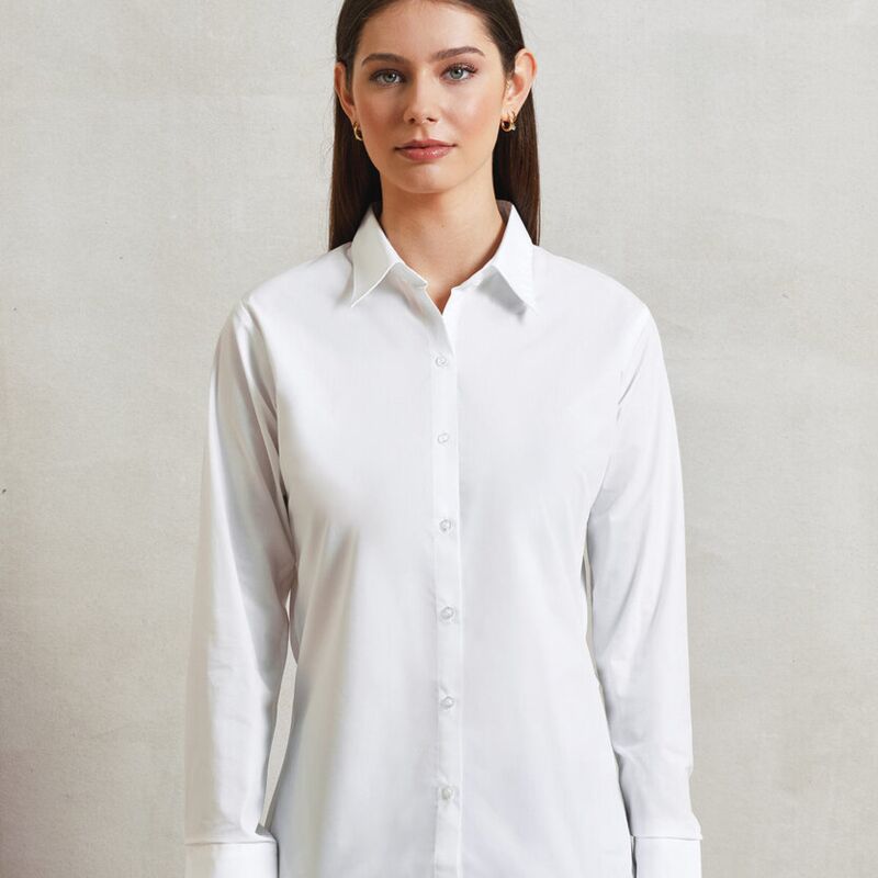 Women's supreme poplin long sleeve shirt Thumbnail