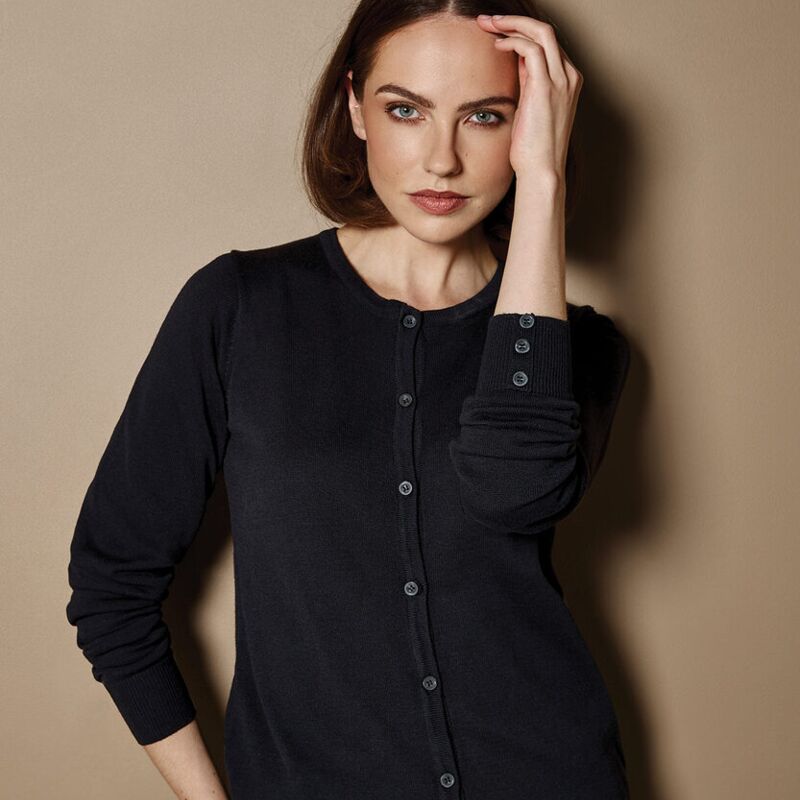 Women's Arundel crew neck cardigan long sleeve (classic fit) Thumbnail