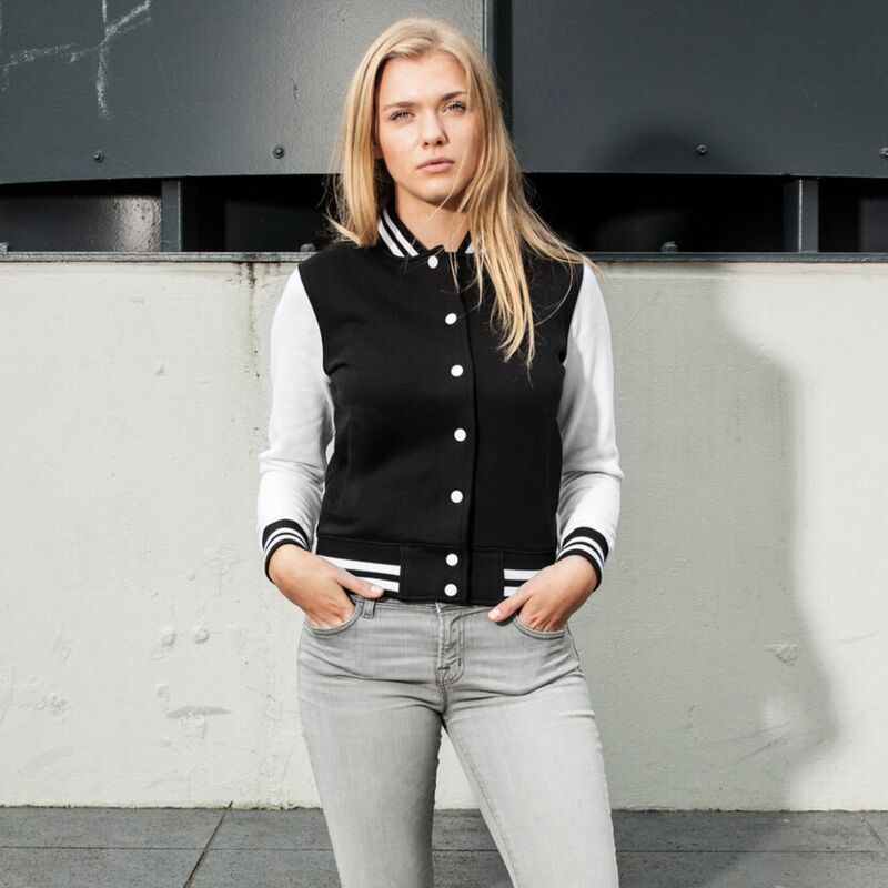 Women's sweat college jacket Thumbnail