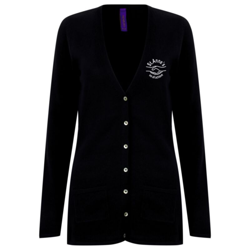 St Anne's Ladies V-Neck Button Cardigan  Thumbnail