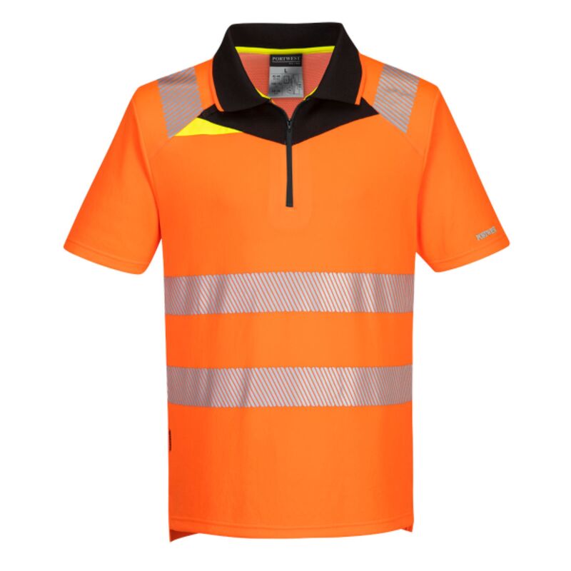 DX4 Hi-Vis Zip Polo Shirt S/S Thumbnail