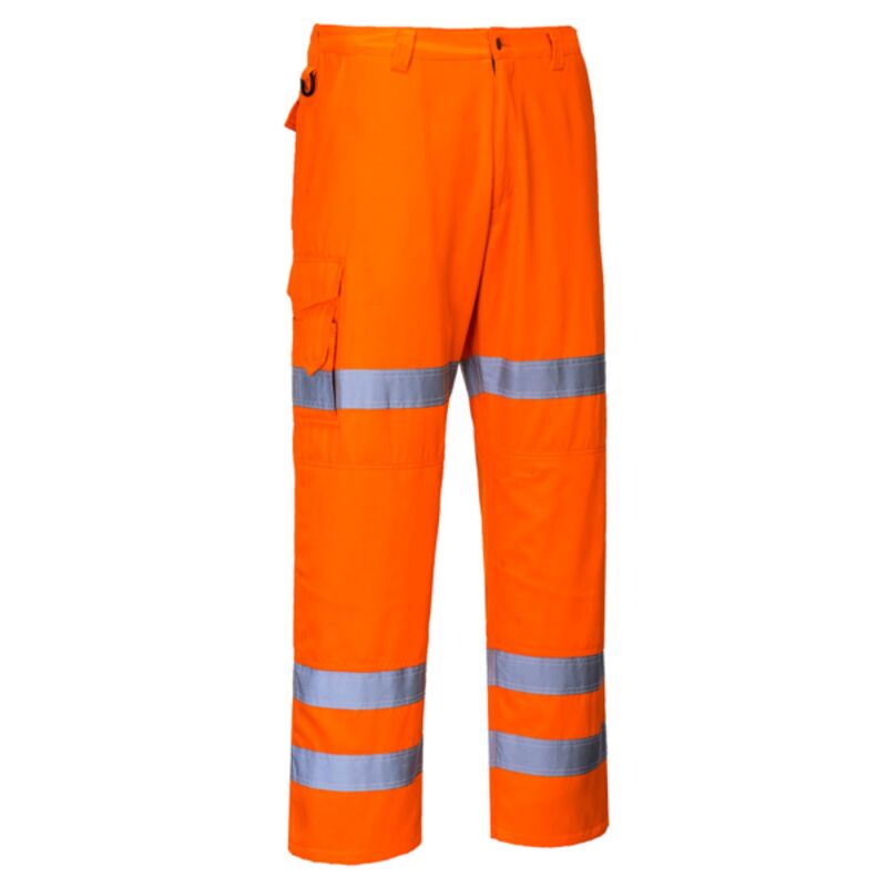 RT49 - Hi-Vis Three Band Work Trousers Orange Thumbnail